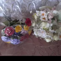 سرویس مکرومه بافی آباژور نو و گل‌های نو|گل مصنوعی|تبریز, |دیوار