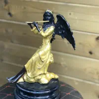 مجسمه برنز زن فلوت زن