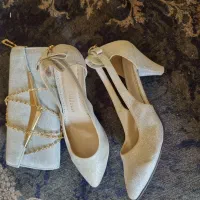 تعدادی کفش مجلسی ب رنگ کرم 36و38طلایی38نقره ای39|کیف، کفش، کمربند|ماهدشت, |دیوار