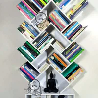 کتابخانه و قفسه کتاب مدل درختی ۸ سفید|کتابخانه، شلف، قفسه‌های دیواری|تبریز, |دیوار