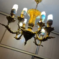 لوستر طلایی رنگ ۴ شاخه