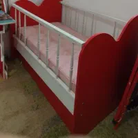 تخت کودک همراه با تشک طبی فنری رویال