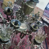 لوستر برنجی ده شعله نو آکبند نصب اصلا نشده|لوستر و چراغ آویز|فردیس, شهرک شهید حسینی|دیوار