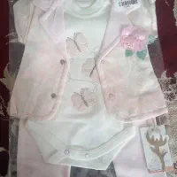 لباس دخترانه سه تیکه سایز دو نو