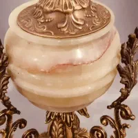 آجیل خوری سنگ مرمر و برنجی