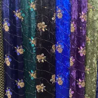 مخمل کش ابریشم منجق و ملیله دوزی شده