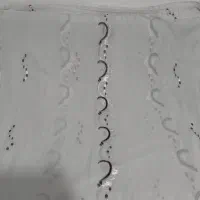 پرده حریر طرح دار 3×5 نوار دوزی شده