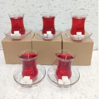 شمع  مدل استکان چای