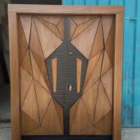 درب ضد سرقت سفید طلایی نرده شیشه ای،سکوریت کد P020|مصالح و تجهیزات ساختمان|رویان, |دیوار