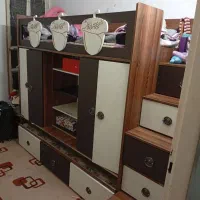 تخت دوطبقه همراه بایک عددتشک خوشخواب دونفره رویال