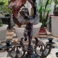 یک جفت شمعدان فلزی