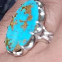 انگشتر دست ساز فیروزه نیشابور کلاسیک