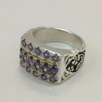 انگشتر نقره مردانه جواهری|جواهرات|گرگان, |دیوار