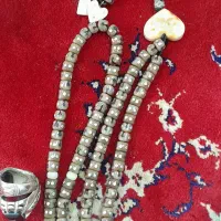 تسبیح هسته خرما نقره کوب