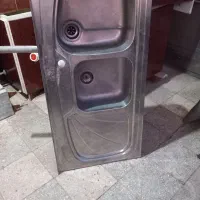 سینک ظرف شویی به همراه اتصالات زیر سینک و کابینت