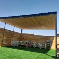 میز و صندلی دکور چوبی الاچیق و روف گاردن