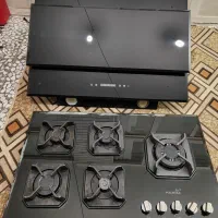 گاز صفحه ای هود لمسی و سینک با شیر