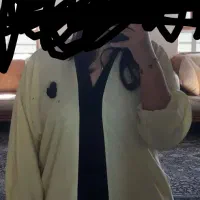 مانتو جلو باز زرد رنگ