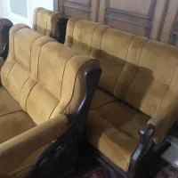 مبل هفت نفره راحتی|مبلمان خانگی و میز عسلی|میانه, |دیوار