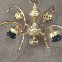 لوستر برنجی 4 شعله|لوستر و چراغ آویز|رودسر, |دیوار