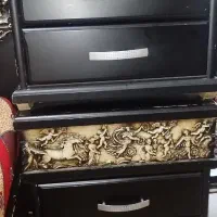 تختخواب دونفره بسیار تمیز|تخت و سرویس خواب|نوشین شهر, |دیوار