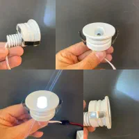 چراغ بدنه آلومینیوم ۱ وات بغل پله توکار