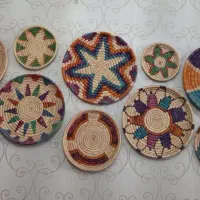 دیوارکوب حصیری رنگی