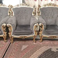 مبلمان استیل ۷ نفره و جلو مبلی وعسلی|مبلمان خانگی و میز عسلی|تهران, امام حسین|دیوار