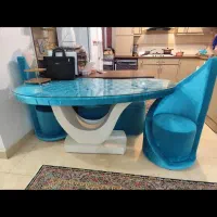 میزغذاخوری ناهارخوری چهار4 نفره|میز و صندلی غذاخوری|لشت نشا, |دیوار