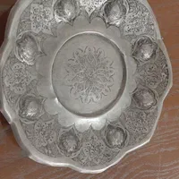 سینی نقره قلم کاری صوفیه|کلکسیون اشیاء عتیقه|رشت, کوی حسینی|دیوار