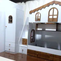 تخت دوطبقه مدل کارِن|تخت و سرویس خواب|اصفهان, بهارستان|دیوار