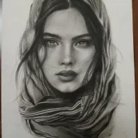 سفارش چهره و چشم سیاه قلم