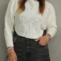 بلوز بافت سفید