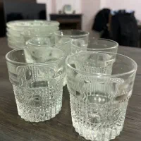 استکان نعلبکی اصل کریستال خیلی قدیمی