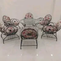 میز صندلی باغی مبل باغی خورشیدی بیضی ۴نفره|میز و صندلی غذاخوری|تهران, آبشار|دیوار