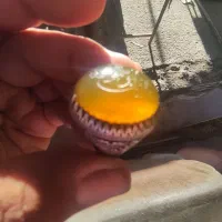 دوانگشترعقیق زرد با رکاب نقره