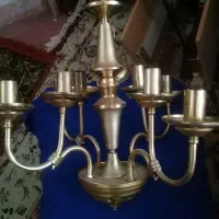 لوستر برنز 8 شعله اصل|لوستر و چراغ آویز|اردبیل, |دیوار