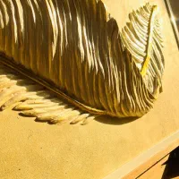 تابلو دکوراتیو فوق برجسته طرح پر / ۱۰۰ در ۵۰