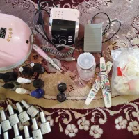 (لوازم کاشت ناخن)کامل همراه با کیف