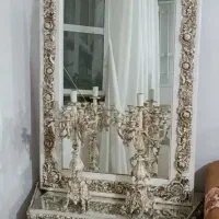 بوفه چوبی و آینه شمعدون|بوفه، ویترین، کنسول|مشهد, خواجه ربیع|دیوار
