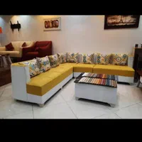 مبل ال کنج ۷نفره با قیمت کاملا واقعی|مبلمان خانگی و میز عسلی|خرمآباد, |دیوار