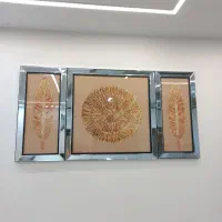 تابلو آینه ای ۳ تایی طرح خوشه گندم