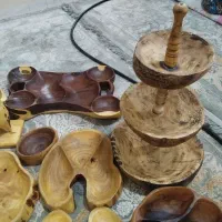 چوبی دست ساز آجیل خوری میوه خوری