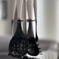 سرویس 7 پارچه رومیزی رنگ مشکی و صورتی برند Prince