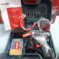 دریل رونیکس.شارژی رونیکس۱۲ولت۱۸تیکه آک صنعتی.شارجی