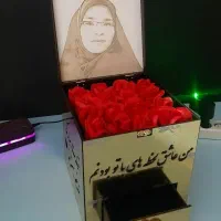 باکس گل مصنوعی ولنتاین/گلدان کادویی/دسته گل