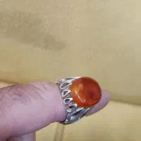 انگشتر عقیق روشن ،خوش قدم