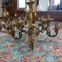 دو عدد لوستر برنجی