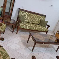 مبل کلاسیک چوبی ۹ نفره با ناهارخوری ۶ نفره|مبلمان خانگی و میز عسلی|تهران, کوی بیمه|دیوار