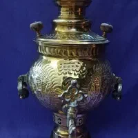 سماور  ذغالی برنجی ۲/۵لیتری سنگین